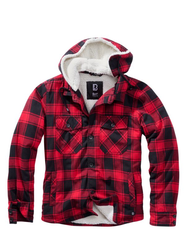 Brandit Foret Skovmandsjakke m. hætte Rød / Sort - 4XL