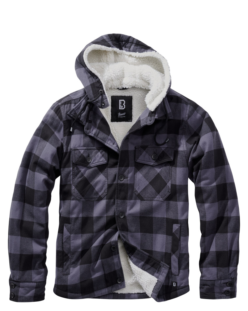 Brandit Foret Skovmandsjakke m. hætte Sort / Grå - 5XL